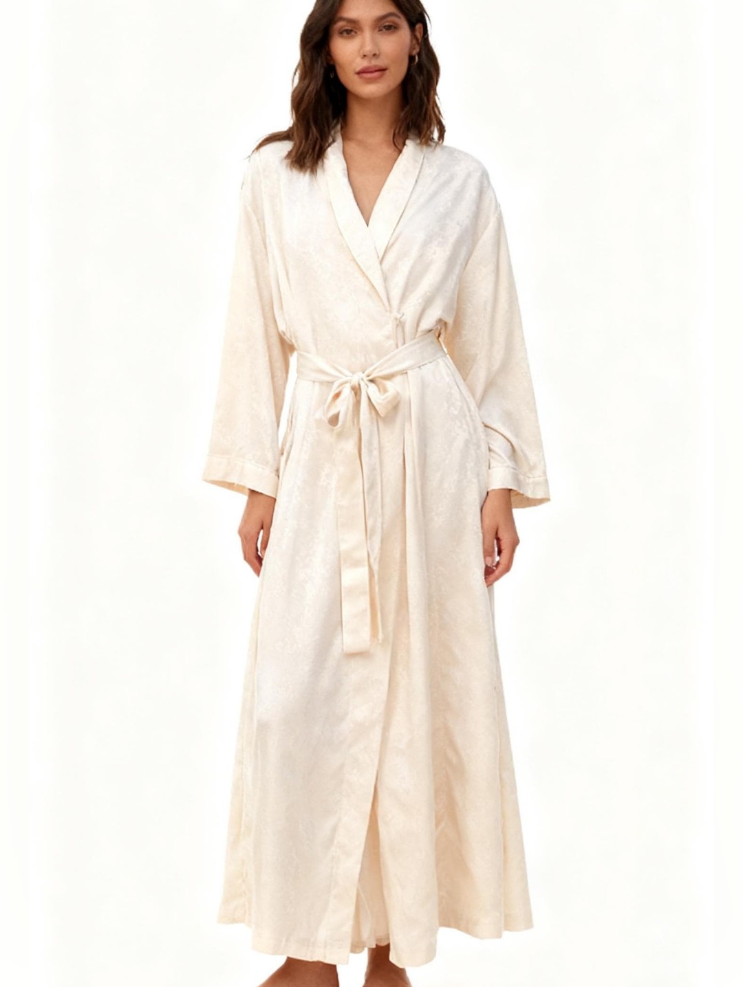 Victoria's Secret Textured Long Sleeve Maxi Robe Size M/L